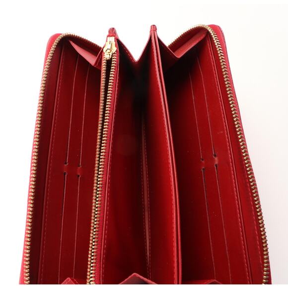 Louis Vuitton Red Monogram Vernis Clemence Zip Around Wallet - Patent Leather - Picture 5 of 9